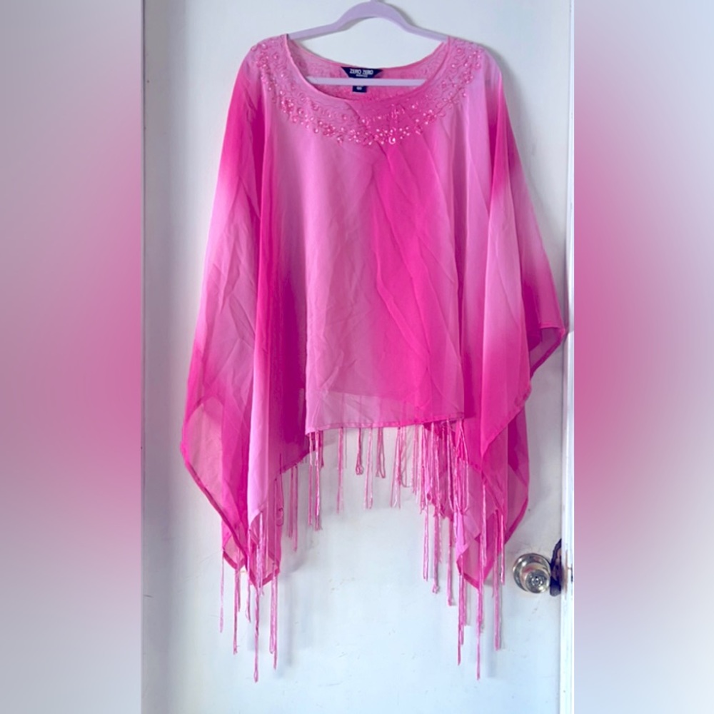 Zero Zero Woman 3X Pink Sherbet Poncho